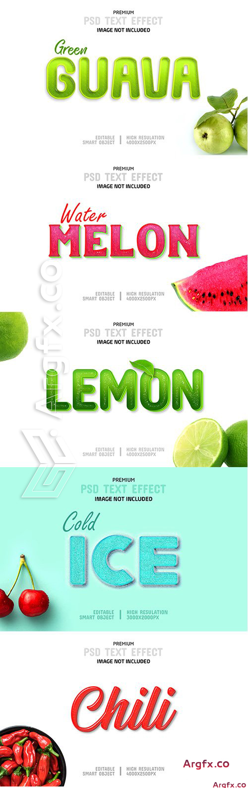 Fruit Text Effect Template Pack