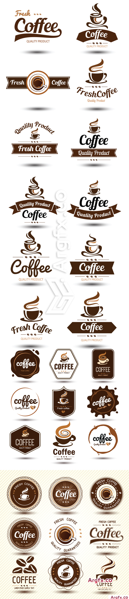 Coffee vector label