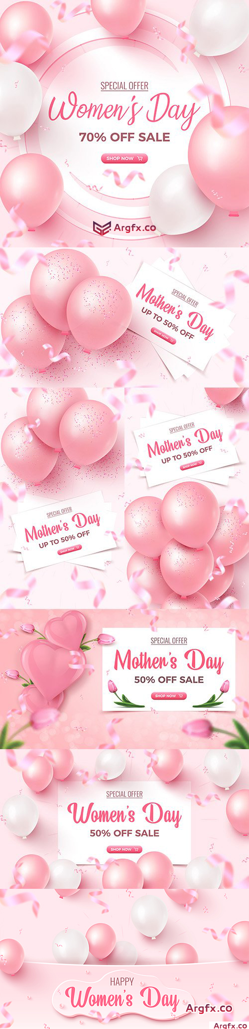 Mother 's Day special offer design poster in pink