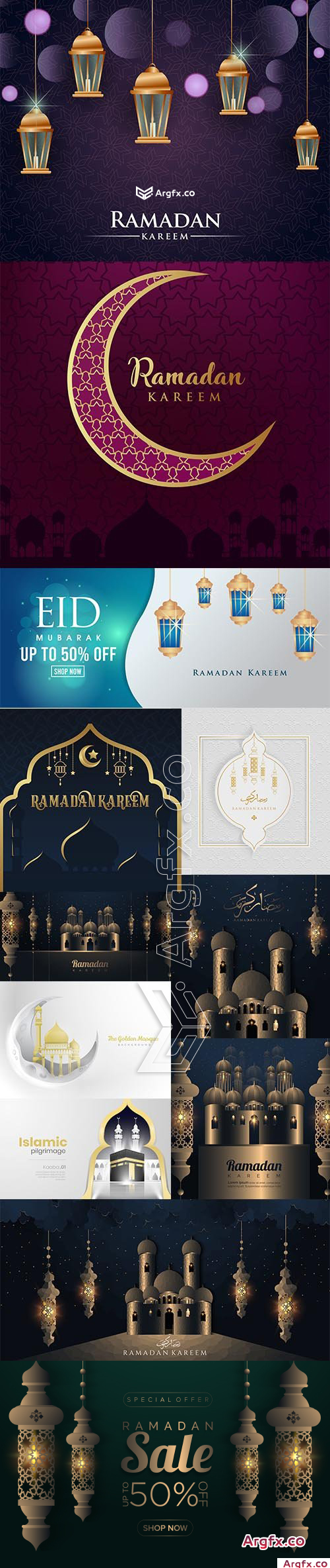 Ramadan Kareem Elegant Background Collection