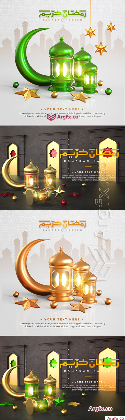 Ramadan Kareem greeting background and drawing with calligraphy